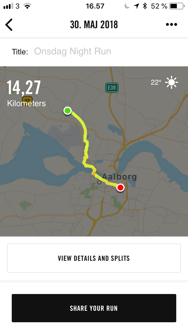 Screendump fra Nike Running