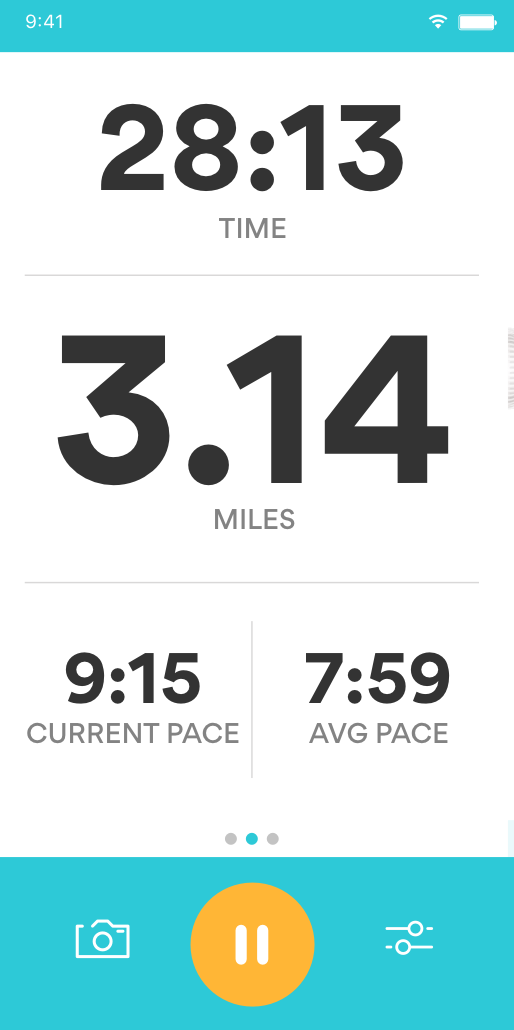 Screendump fra Runkeeper
